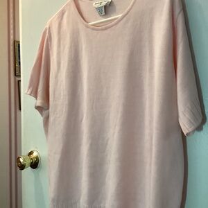 Stephanie Parks short sleeved sweater pink